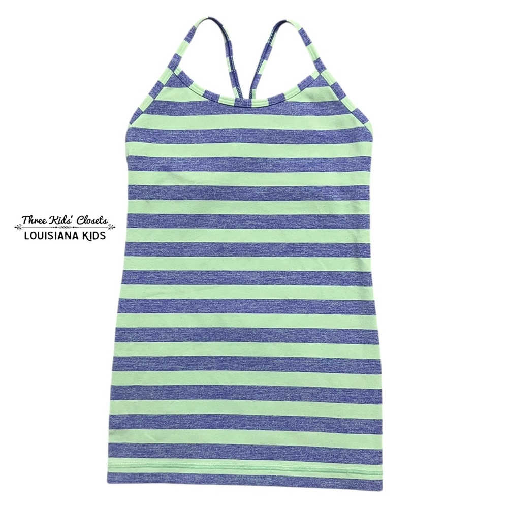 Ivivva by Lululemon Sz 6 Striped Fitted Racerback Tank Top